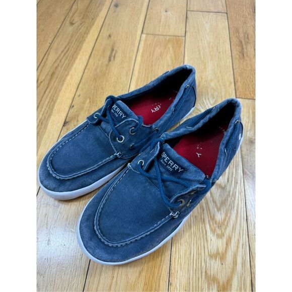 Sperry Boys Navy Loafers Size 5M - Picture 2 of 5